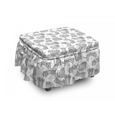 Box Cushion Ottoman Slipcover