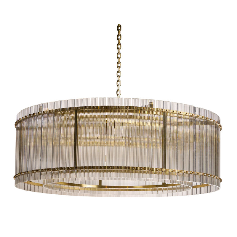 Glass Chandelier, 19.5" H x 60" W x 60" D