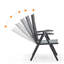 Ensemble de 8 chaises pliantes en tissu mauve-87499265