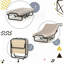 Lit simple pliant en acier avec matelas Delmar