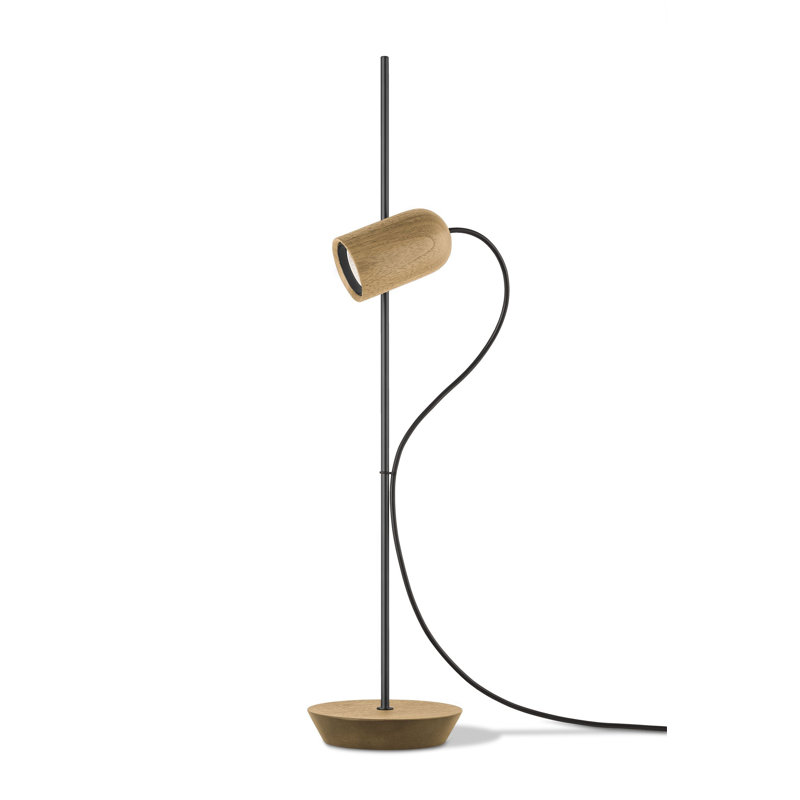 Onfa Table Lamp, Graphite/Oak, Oak