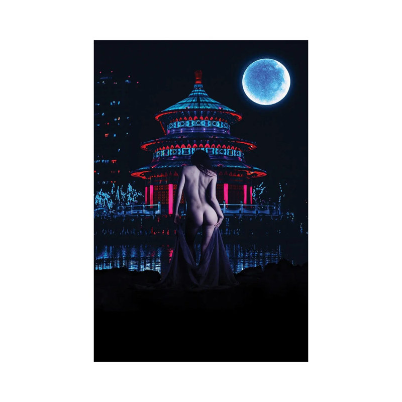 Night Swim by Gab Fernando - Wrapped Canvas Gallery-Wrapped Canvas Giclée, 20.32 cm H x 30.48 cm W