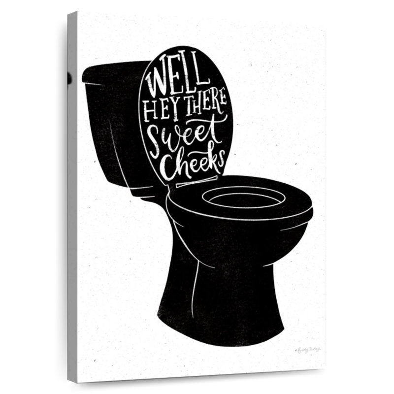 Ketti Bathroom Puns II Black, 24" H x 16" W