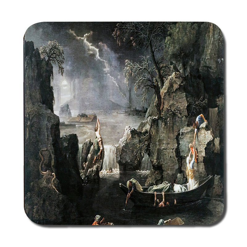 Tiger In Jungle Bathtub Placemat And Coaster Set With Lush Leaves
