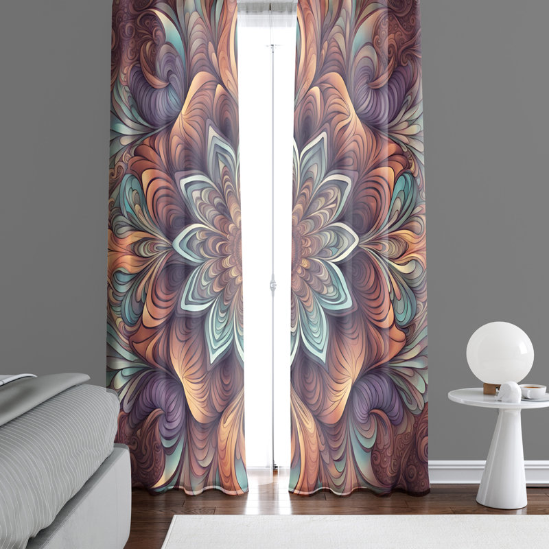Paire de rideaux semi-transparents Rubia, L 20 po x L 52 po