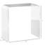 Table d'appoint en acrylique transparent de 53 cm de long, polyvalente pour la maison. Bureau d'appoint en cascade transparent de style contemporain.