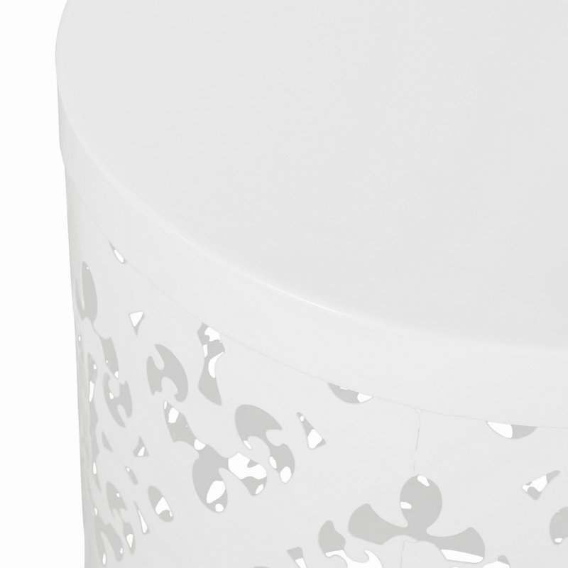 Table de bout en métal S / 2, Blanc