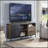 Rustic Oak & Black Finish TV Stand