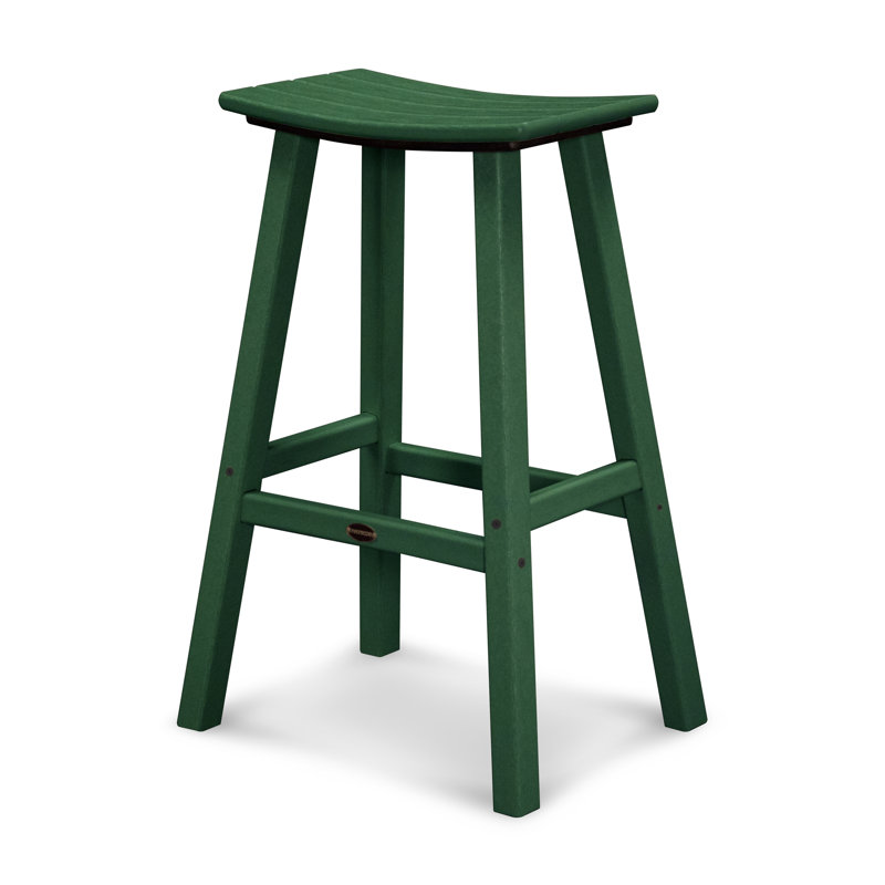 Tabouret de bar de jardin POLYWOOD, Vert, H 29,75 po