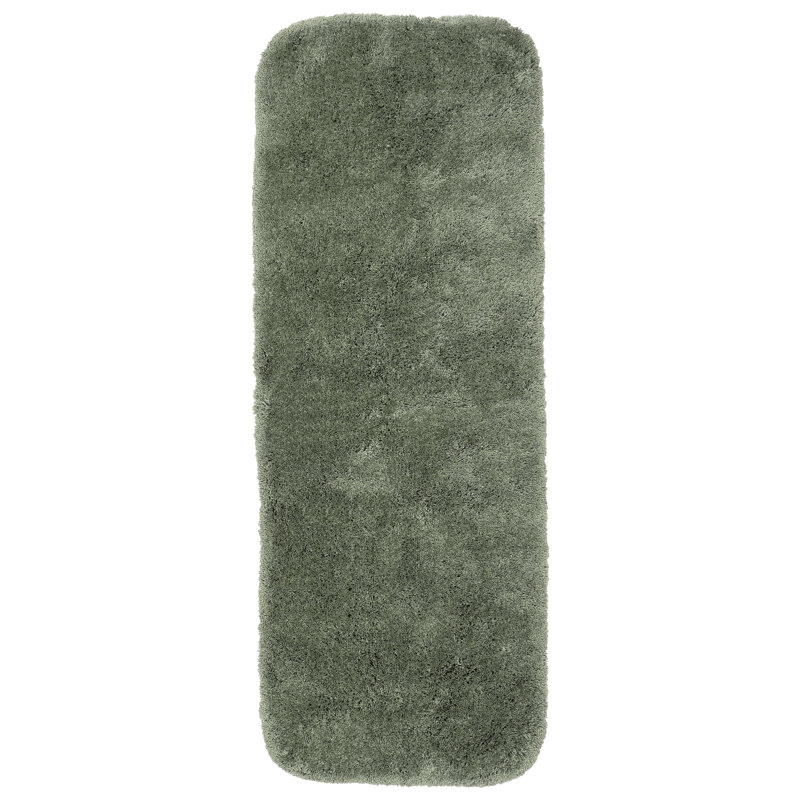 Billy-Dean Nylon Bath Rug with Non-Slip Backing, 22" W x 60" L, Deep Fern