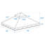 Auvent de remplacement pour abri de jardin 10 pi x 10 pi (base non incluse)-1433807865