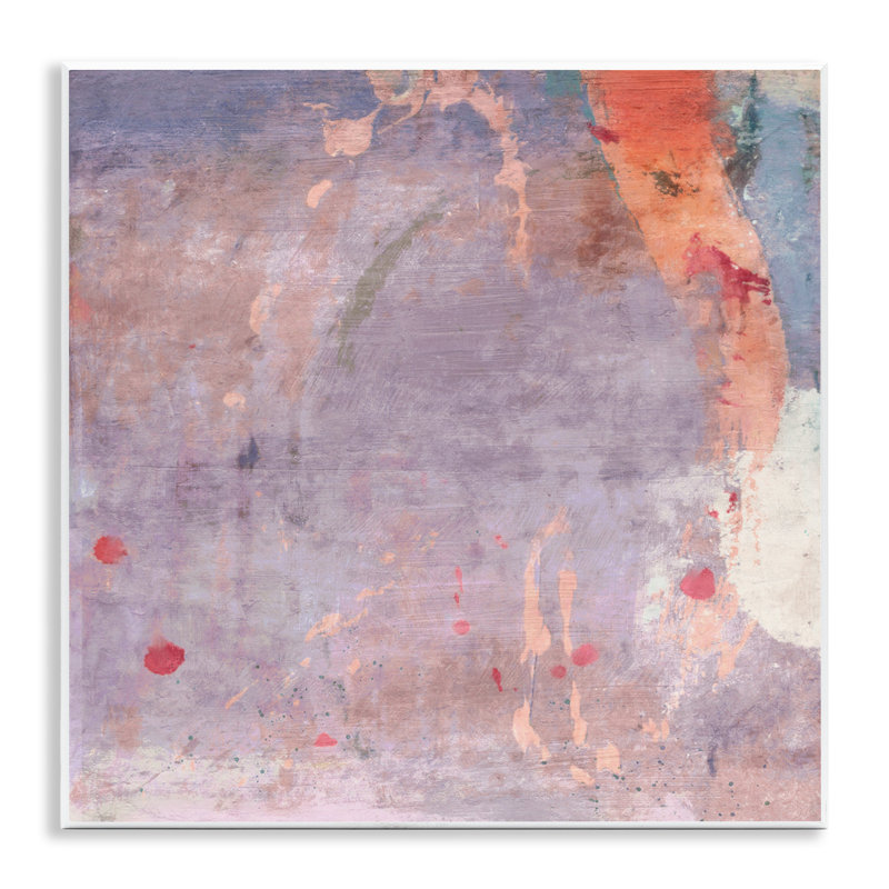 Art abstrait abstrait sur fond ombré mauve par Suzanne Nicoll