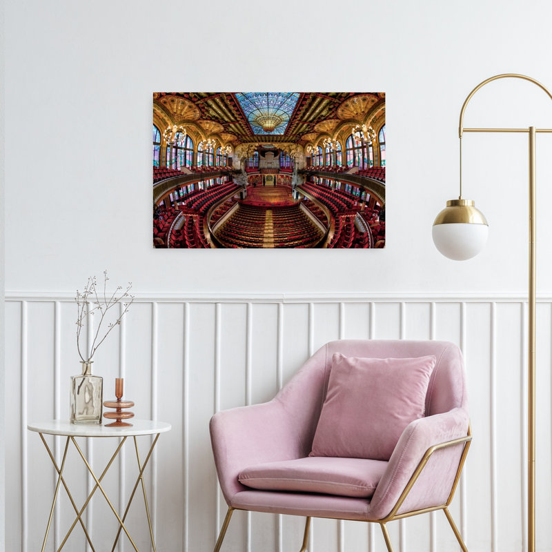 Grand Ornate Concert Hall Elegant Abstract Contemporary Architecture Wall Art Print by Carles Just - Print