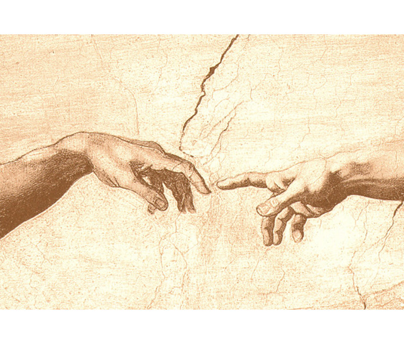 Création d'Adam (détail des mains), H 12 po x l 18 po