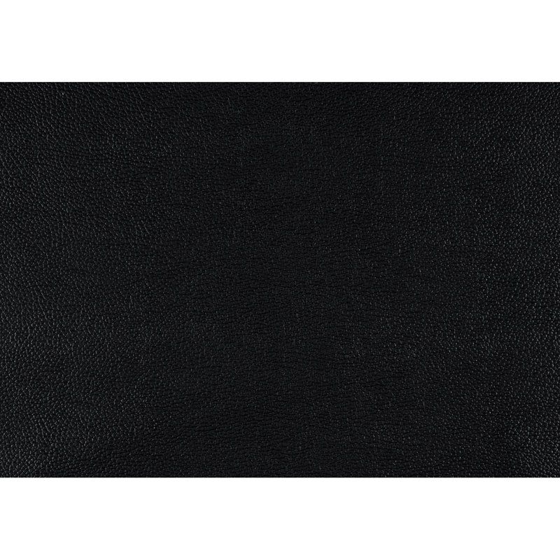 Cuir noir avec mousse à haute densité, structure en bois massif, assise de 20,5 po de profondeur, coussins en mousse de style rétro, largeur du produit de 34,5 po, lignes