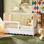 Lit de bébé avec pieds en bois massif avec rangement Aiago-335044183