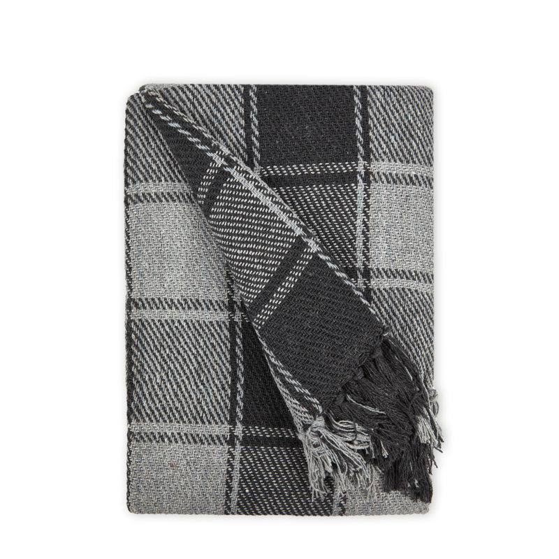 Allardt Throw Blanket, 178cm W x 254cm L, Charcoal