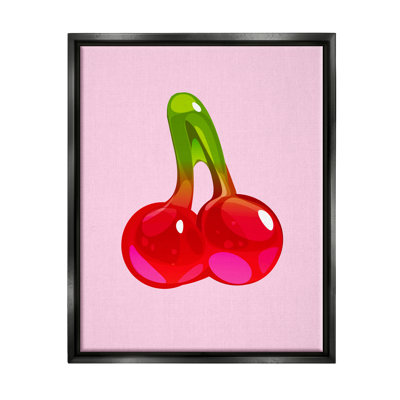 «Cherry Gummy Candy», impression encadrée sur bois
