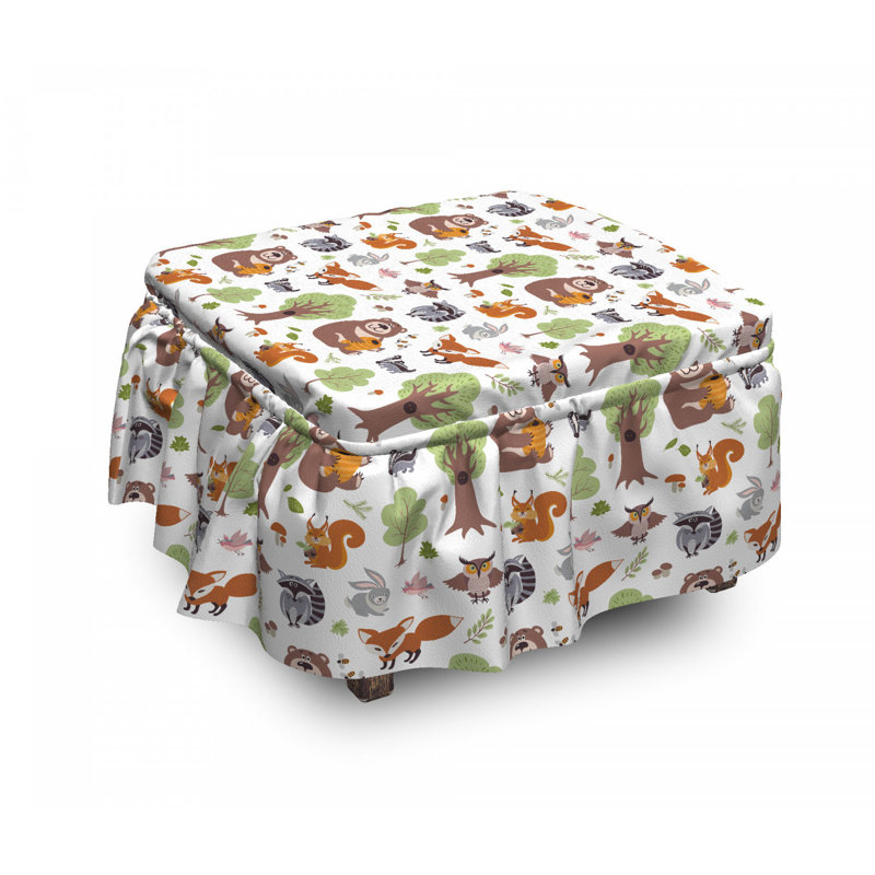 Housse pour repose-pieds doodles de bois