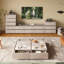 Heckman Modern Modular Light Oak Coffee Table With 4 Storage Chest, Modular Assembly-122850241
