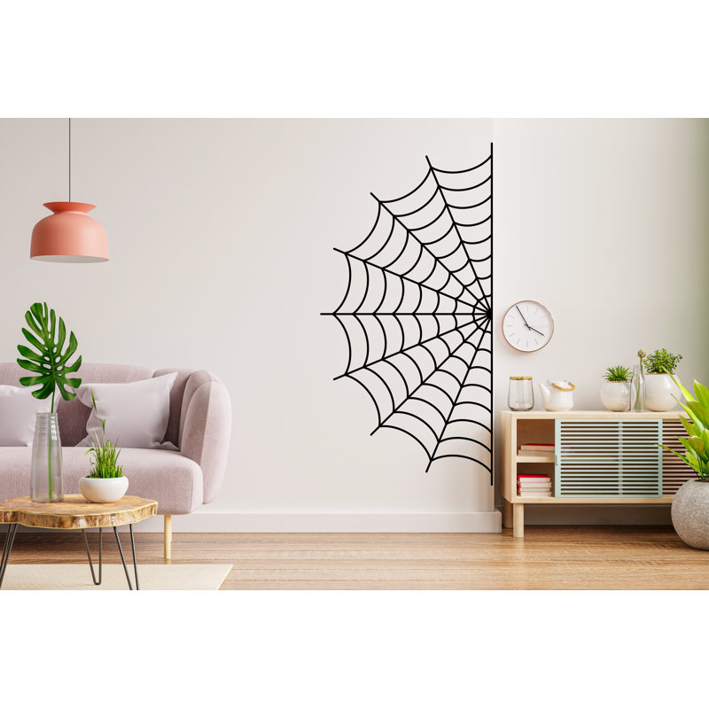 Adhésif décoratif toile d'araignée, toile d'araignée, chambre d'enfant, décoration pour chambre d'Halloween, effrayant, vinyle, décoration d'Halloween, autocollant effrayant d'Halloween 261LU