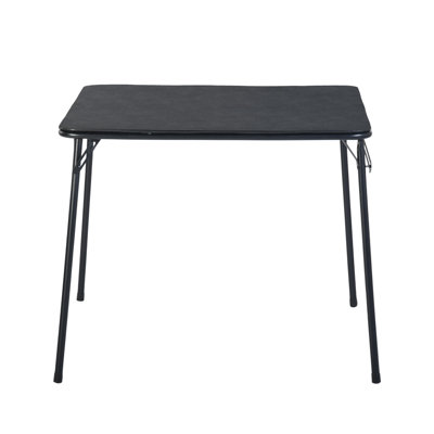  Table carrée pliante en bois et métal 34 po