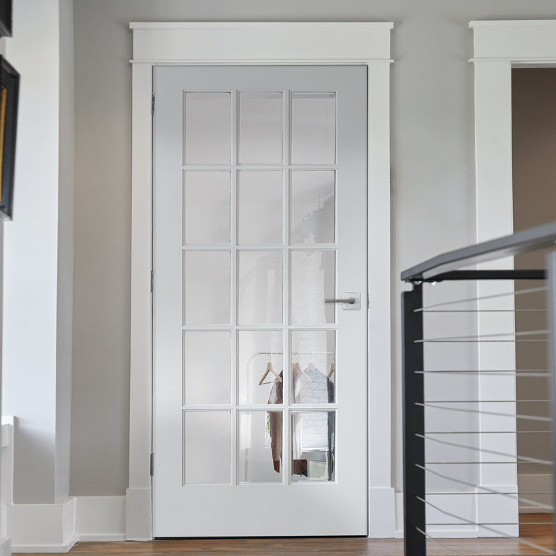 Porte intérieure en panneau de fibres à densité moyenne apprêté 15-Lite, 36 po x 80 po, Côté droit