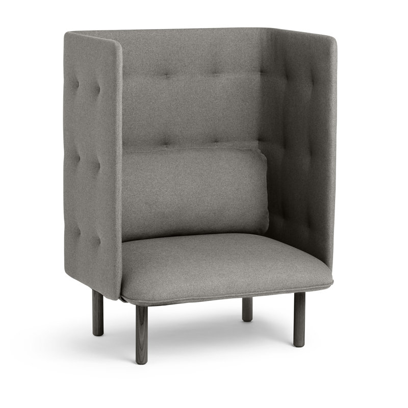 Méridienne QT, Tissage simple gris / mousseline