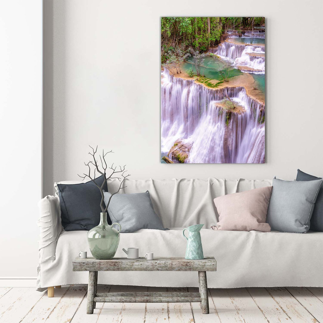 Wasserfall - Kunstdrucke auf Leinwand - Wrapped Canvas