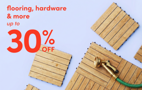 flooring, hardware & more on deals