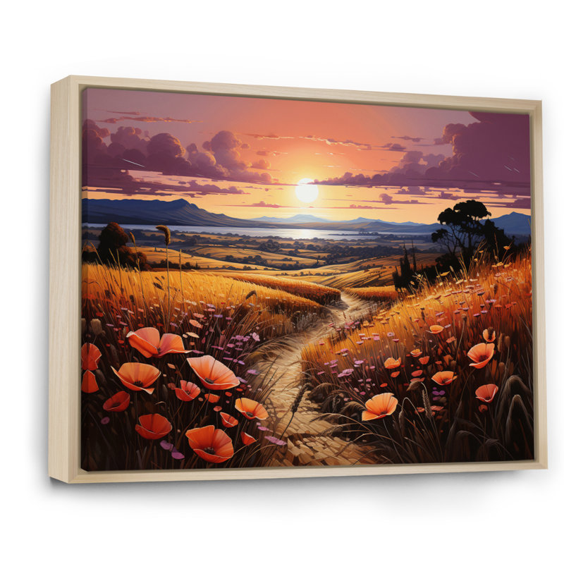 Farm Fauvist Fields II, H 12 po x l 20 po x P 1 po, Cadre naturel flottant
