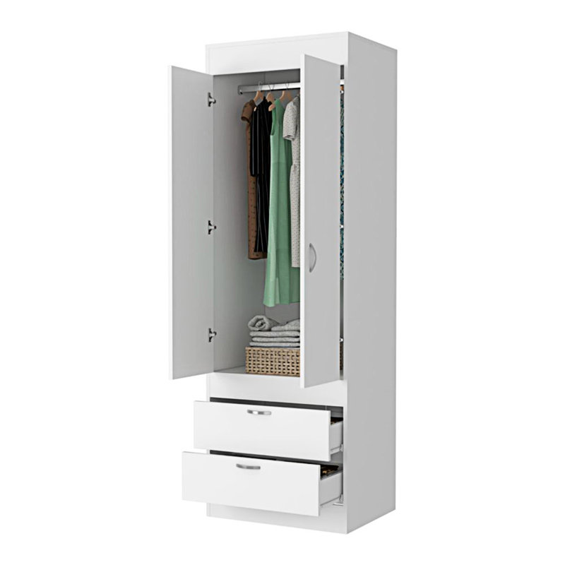 Armoire 2 tiroirs Willow Grove, Blanc