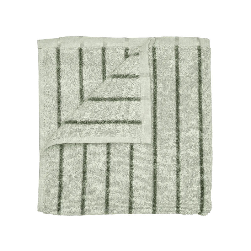 100% Cotton Hand Towel, Desert Sage/Agave Green Narrow Stripe