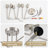 Dorae 6 - Light Dimmable Sputnik Modern Linear Chandelier Semi Flush Mount Ceiling Light-88051560