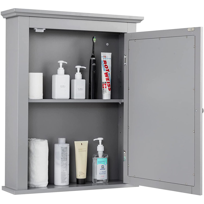 56 x 69 cm Willamette Bathroom Cabinet, Grey