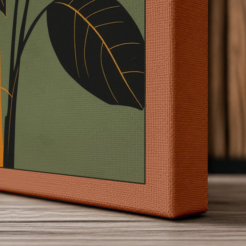Bouquet Botanical - Wrapped Canvas, 18x12 - 45.7 x 30.5 cm, Terracotta Border