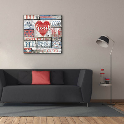 «My Patriotic Heart» par Art Licensing Studio, art mural sur toile