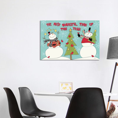 Snowman Sentiments I by Anne Tavoletti - Wrapped Canvas Print