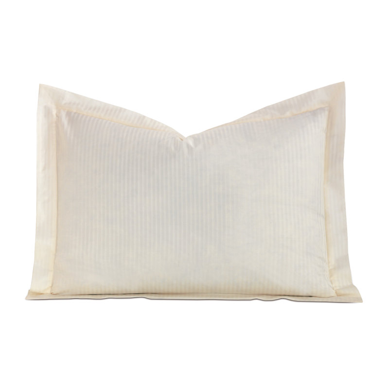 Emilio 100% Cotton Pillow Sham, Standard, Ivory