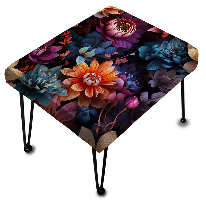 Moroccan Flora Botanical Pattern - Botanical Rectangle Ottoman