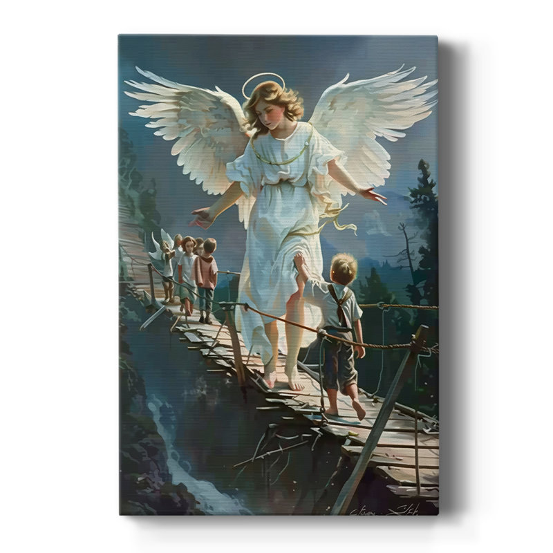 Religieux série CDLV - Toile tendue avec châssis de qualité supérieure - Prêt à être accroché, H 36 po x l 24 po