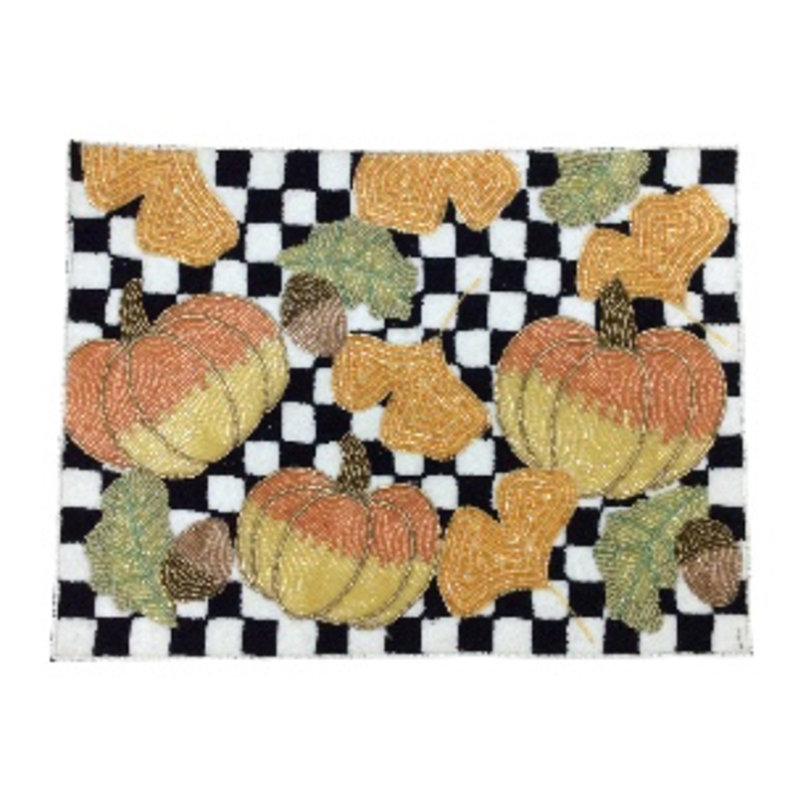 Checked Pumpkin Harvest Placemat
