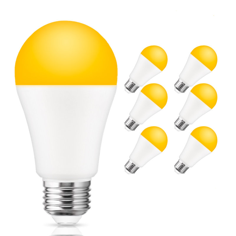 Ampoule DEL A19 100 W à intensité variable de 100 watts dans la base jaune (2000K) E26 / moyenne (standard)