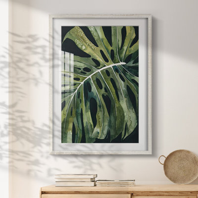 Nocturnal Monstera II -Framed Print