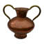 Vase marocain en cuivre martelé à la main avec poignées en laiton