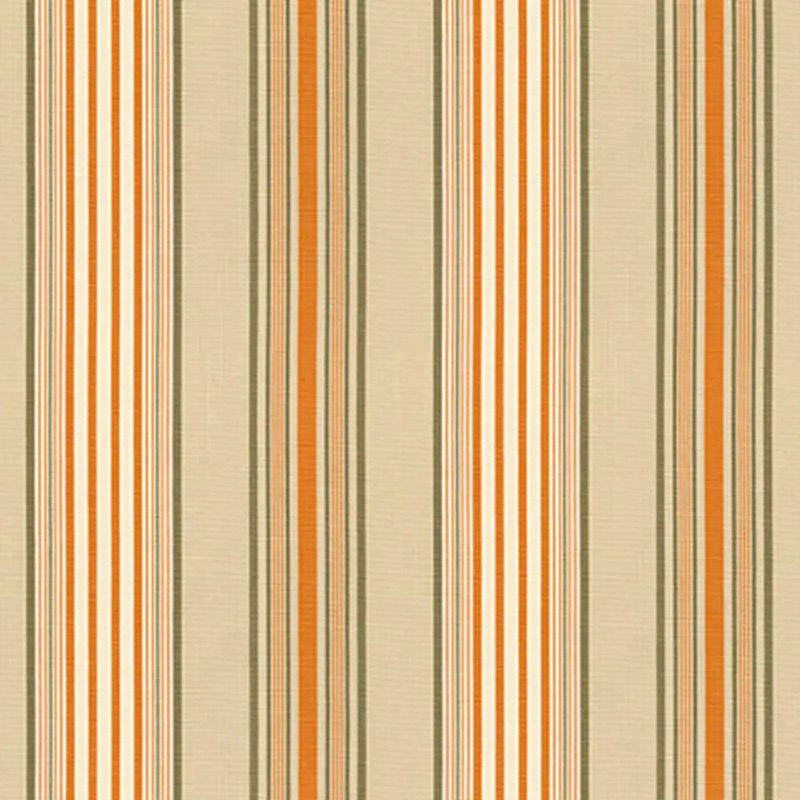 Saratoga Cotton Stripe Fabric, Orange