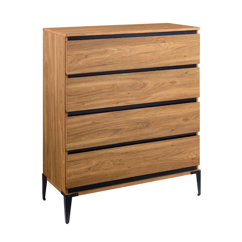 Carlissa 36.25'' W 4 - Drawer Dresser, English Oak