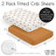 Drap 2 pièces Boho Sun Rust Orange / Blanc
