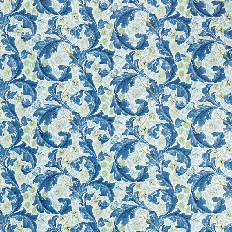 Bedford Park Leicester Fabric, Paradise Blue