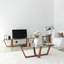 Lili Glass Cross Legs Nesting Tables